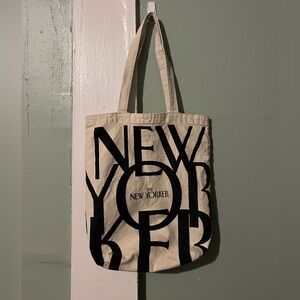 Black and Cream Tote Bag